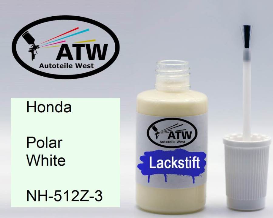 Honda, Polar White, NH-512Z-3: 20ml Lackstift, von ATW Autoteile West.